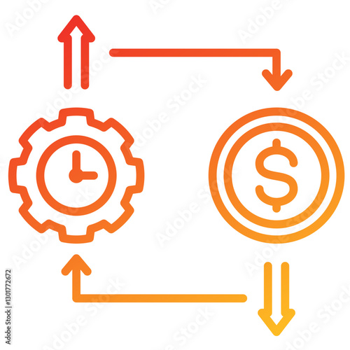 Efficiency Line Gradient Icon
