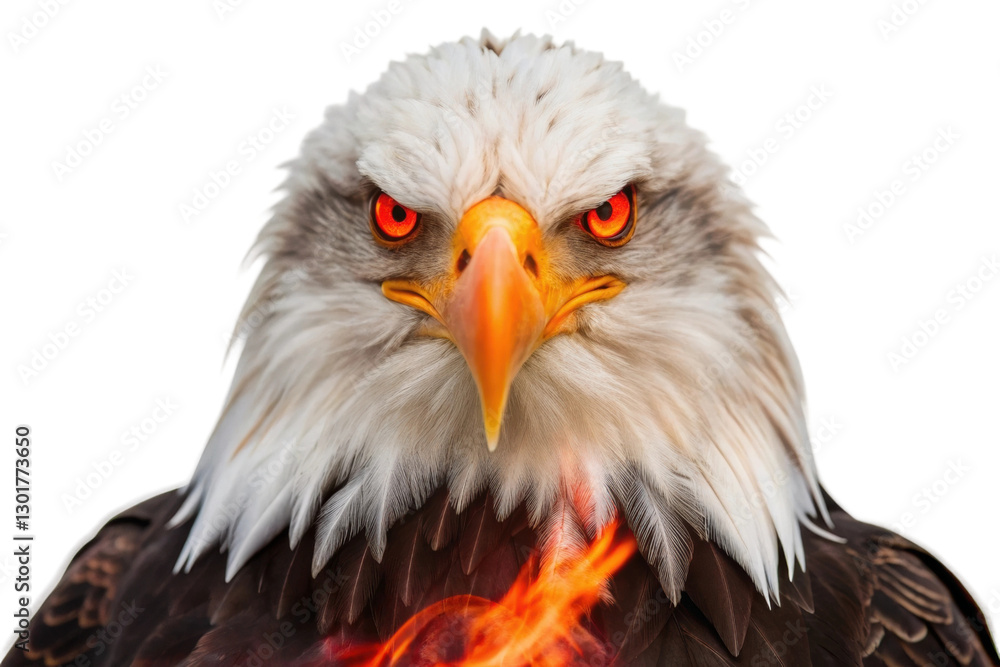 Fierce eagle with fiery intensity capturing the essence of power and freedom in nature Fierce eagle with fiery intensity capturing the essence of power and freedom in nature