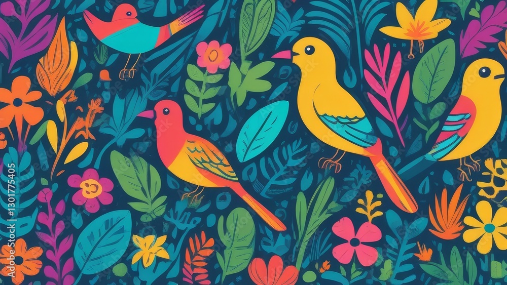 Fototapeta premium A colorful bird with a yellow head and orange body