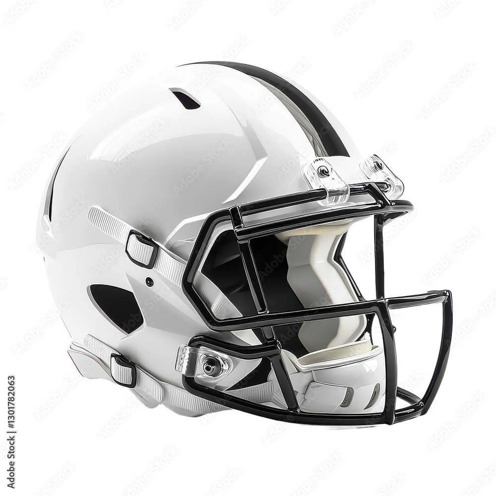 Fototapeta premium Pristine Football Helmet isolated on transparent background, PNG