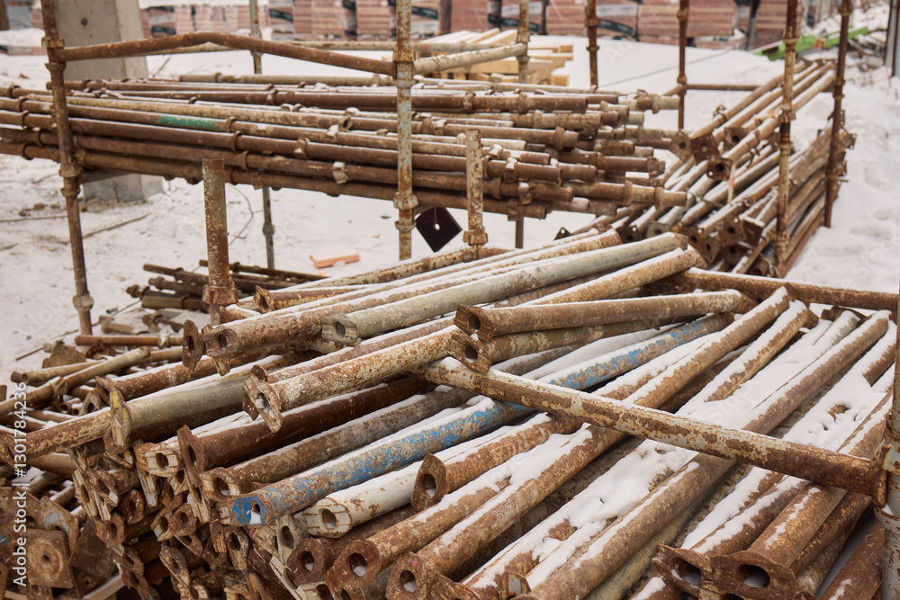 Rusty metal blocks piled together create an appealing industrial aesthetic that captures attention Rusty metal blocks piled together create an appealing industrial aesthetic that captures attention