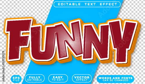 Funny Happy Cartoon Good  Red Fully Editable Vector Text File