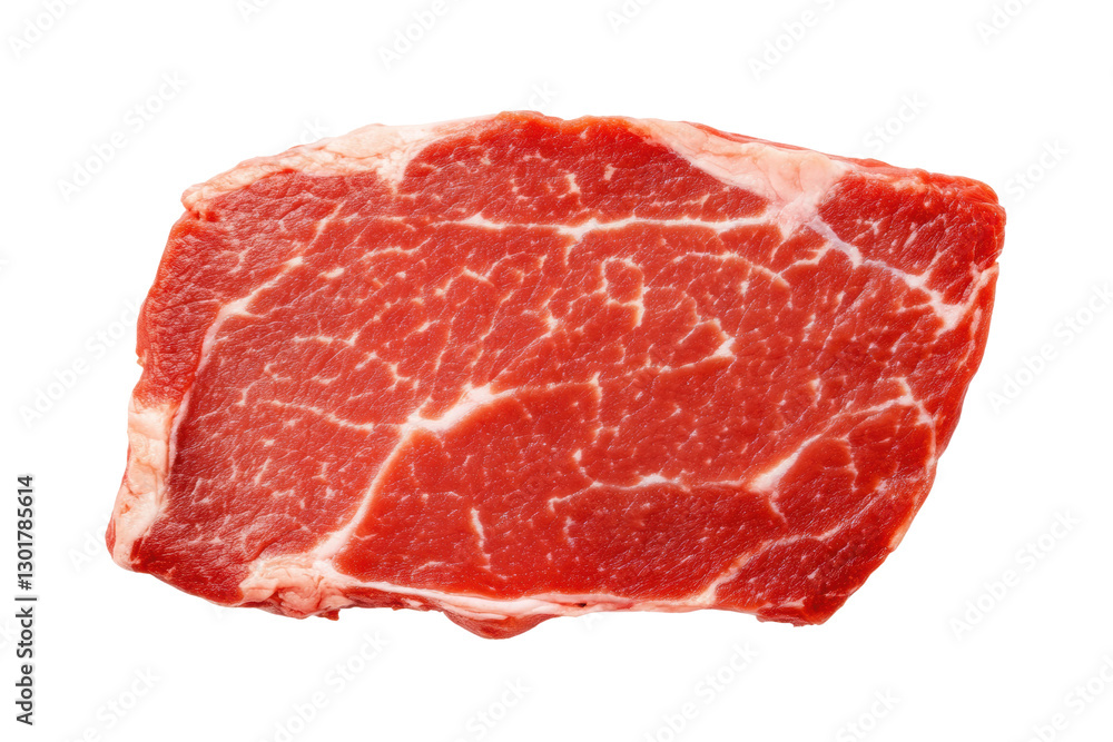 Fresh beef steak with marbled texture, cut out Fresh beef steak with marbled texture, cut out