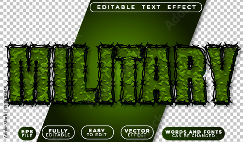 Military Soldier War Combat Battle Prison Green Fully Editable Vector Text File