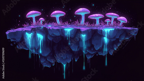 Magical 2D Side-Scrolling Ground and Island Game Assets