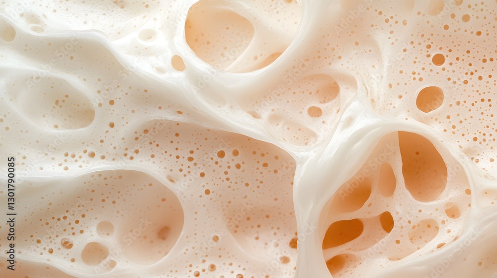 Abstract Foam Texture with Bubbles on a Soft Cream Background Abstract Foam Texture with Bubbles on a Soft Cream Background