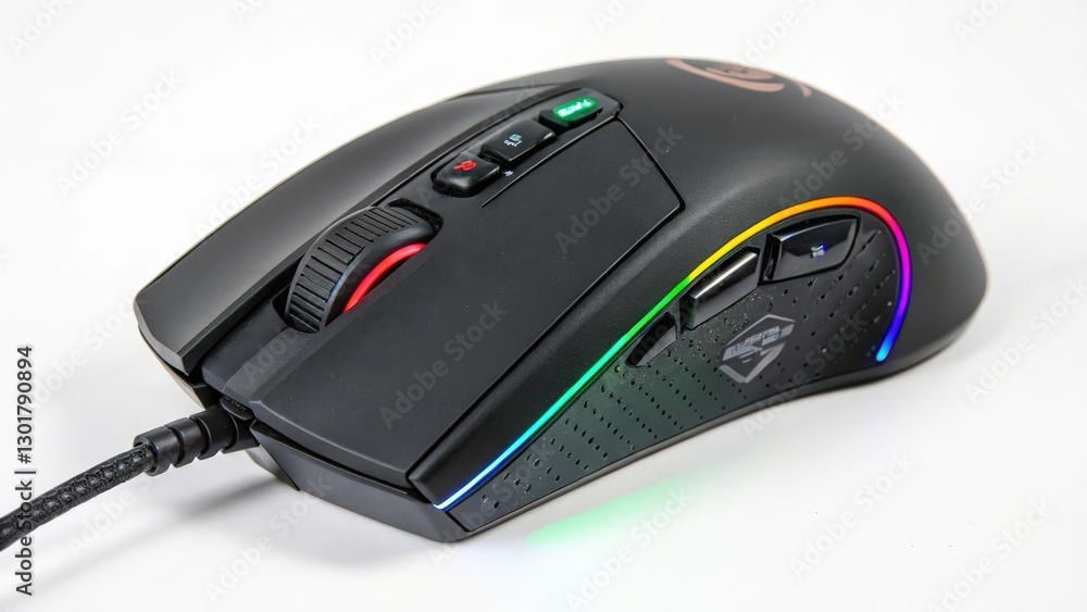 RGB Gaming Mouse, Black Wired Ergonomic Computer Peripheral RGB Gaming Mouse, Black Wired Ergonomic Computer Peripheral