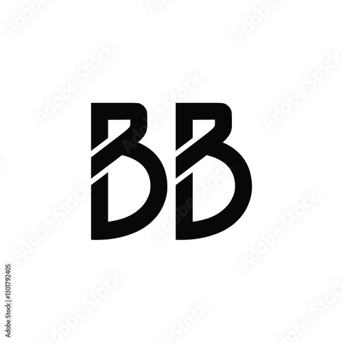 BB monogram logo design letter text name symbol monochrome logotype alphabet character simple logo