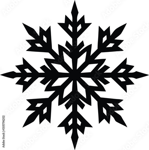 snowflake Silhouette vector illustration