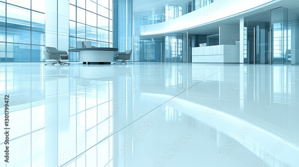 Modern office lobby, glass windows, reception desk, meeting area, sleek design, corporate Modern office lobby, glass windows, reception desk, meeting area, sleek design, corporate