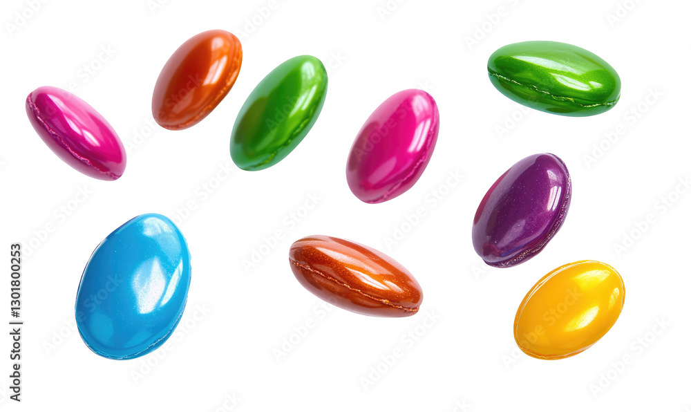 Delicious, colorful candies on transparent background Delicious, colorful candies on transparent background