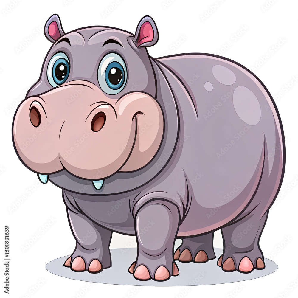 Naklejka premium Hippo Cartoon