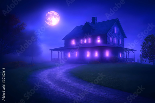 Mysterious House 3D Illustr...