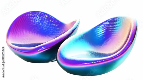 3D Illustration Iridescent ...