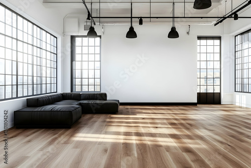 3D Illustration Empty Room ...