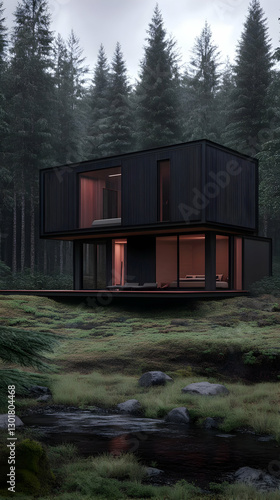 3D Illustration Modern Hous...