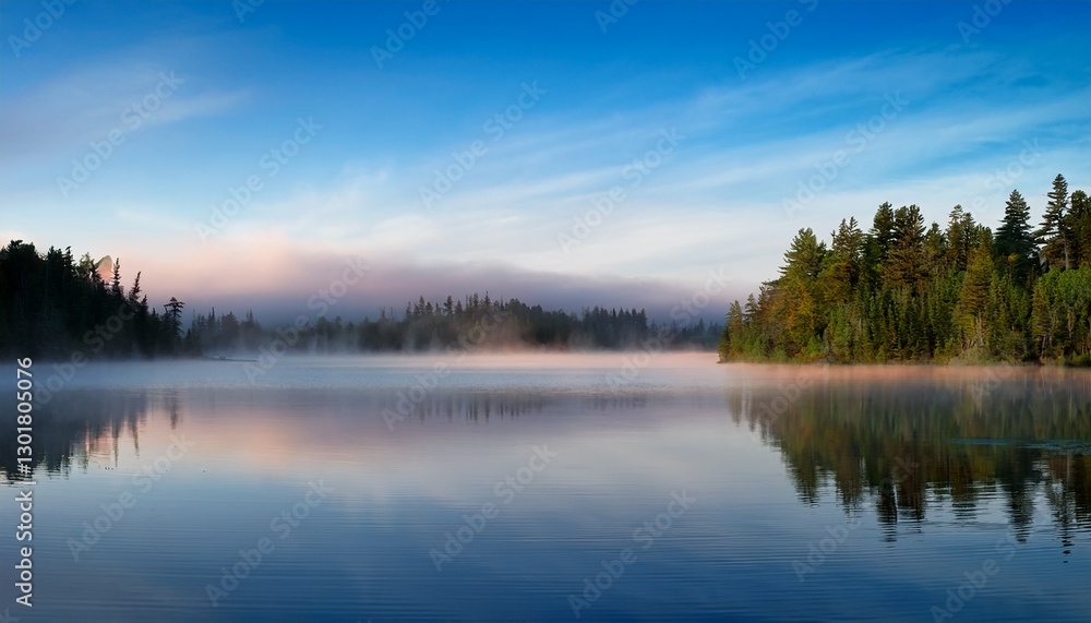 early morning fog on a lake near ottawa ontario early morning fog on a lake near ottawa ontario