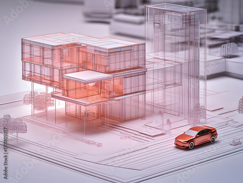 3D Illustration Modern Arch...