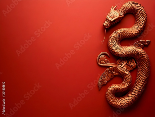3D Illustration Red Backgro...