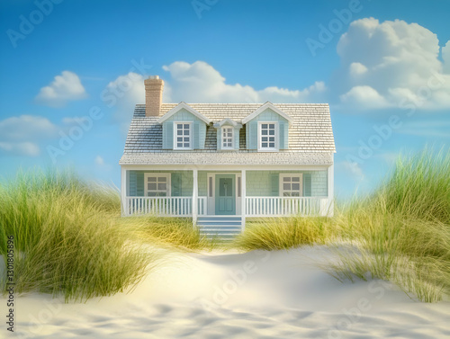 3D Illustration Beach House...
