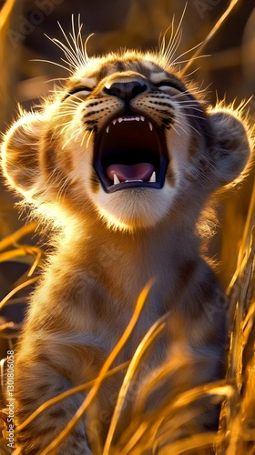 Illustration of Lion Cub Ro...