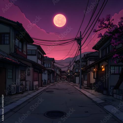 Illustration - Pink Moonlit...