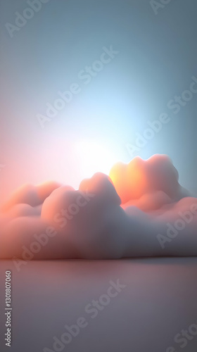 3D Abstract Background, Clo...
