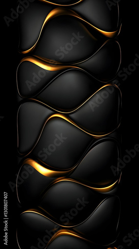 3D Abstract Background, Bla...