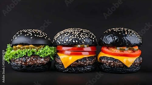 Photo: Trio of Black Burger...