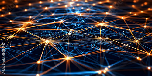 Abstract 3D Network Illustr...