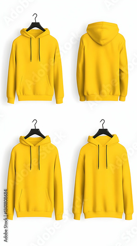 3D Illustration Yellow Hood...