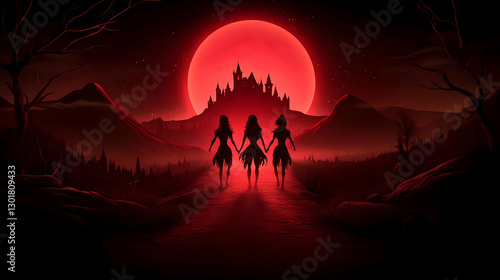Crimson Castle Illustration...