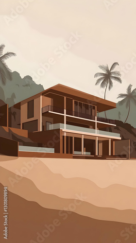 Illustration Modern Beach H...