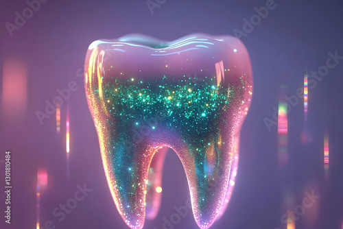 3D Illustration Glittering ...