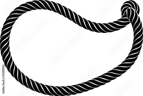 Rope Border Lasso vector illustration. Rope Icon