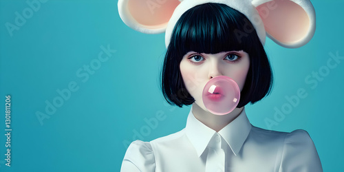 Bubblegum Girl Illustration
