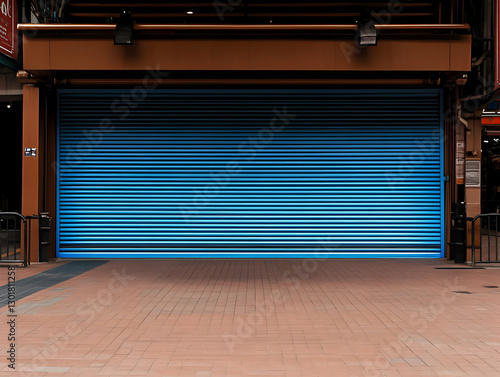 Vibrant Blue Roll-Up Door U...
