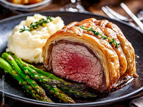 Photo Beef Wellington, Aspa...