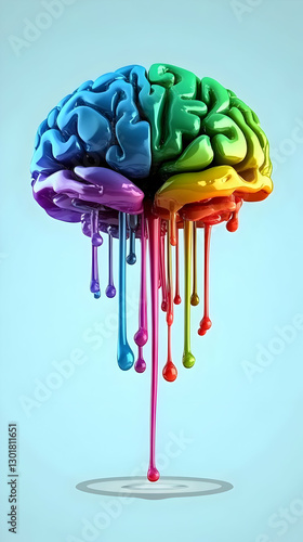 3D Illustration Colorful Br...