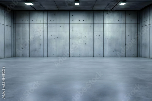 3D Illustration Empty Concr...