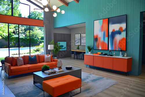 Photo Modern Living Room In...