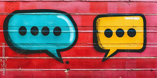 Photo, Graffiti Chat Bubble...
