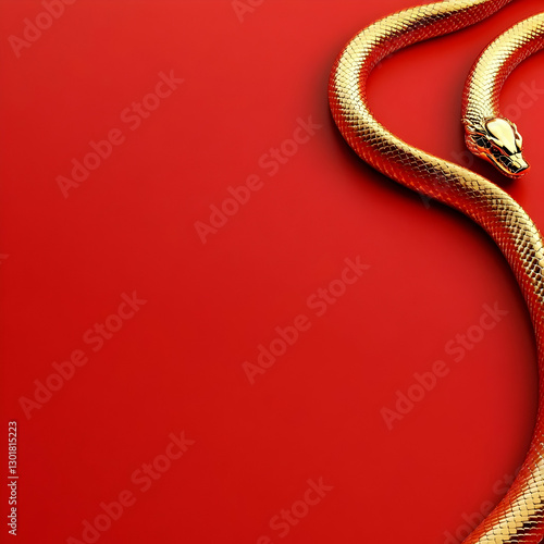 3D Illustration- Golden Sna...