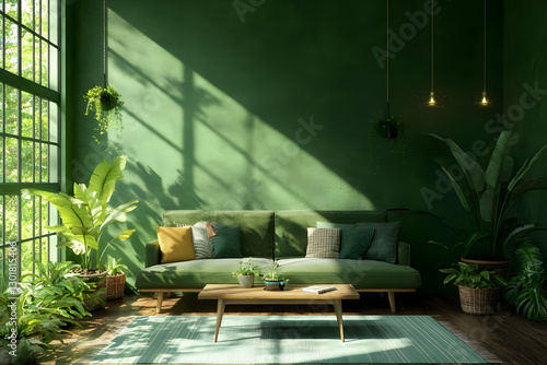 3D Illustration Green Livin...