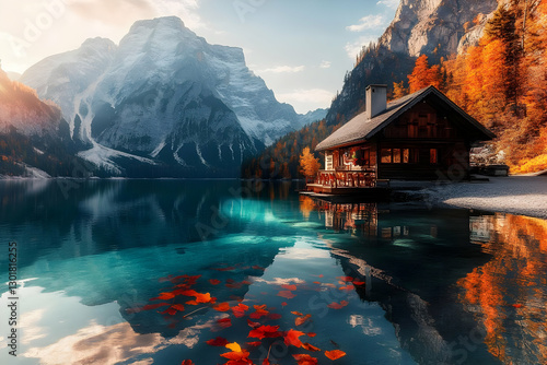 Illustration - Autumn Lake ...
