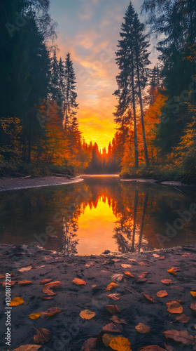 Photo Golden Hour Reflectio...