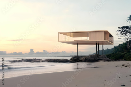 3D Illustration Modern Beac...