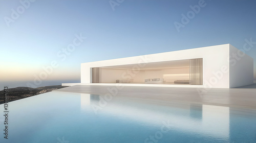 3D Illustration Modern Whit...