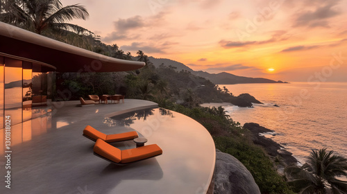 Photo Coastal Sunset Luxury...