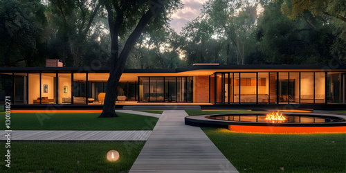 3D Illustration Modern Hous...